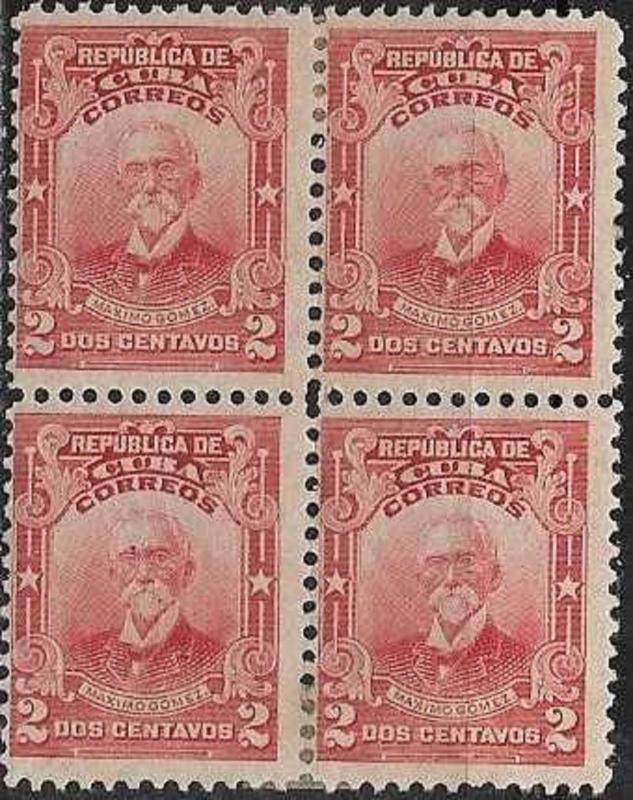  Caribbean 1911 Maximo Gomez Scott Block of 4   SC #C248 MLH