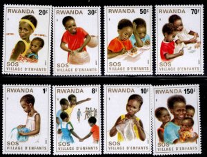 RWANDA Scott 1019-1026 MNH** African Children's Village stamp set