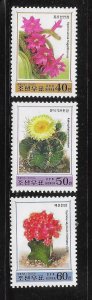 Korea 1999 Plants Cacti Sc 3920-3922 MNH A2383