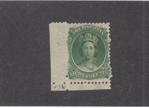 NOVA SCOTIA  # 11  VF-MNH  81/2cts  Q/VICTORIA WITH MARGIN GREEN CAT VALUE $40