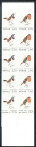 Norway 1982 Sc 801a Birds Robin Booklet CV $8.50