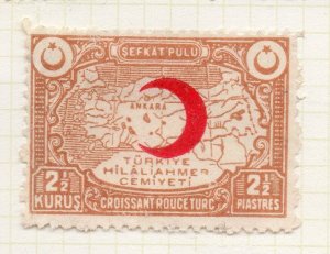 Turkey Crescent Issue Optd 1928 Issue Fine Mint Hinged 2.5K. NW-270685