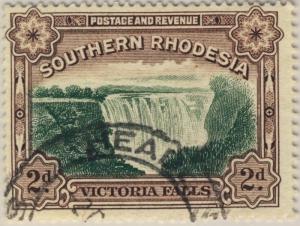 SOUTHERN RHODESIA - SG 35a CANCELLED HEADLANDS DOUBLE CIRCLE DS
