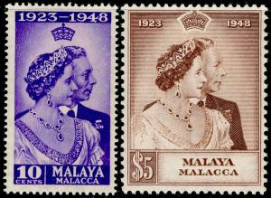 MALAYSIA - Malacca SG1-2, COMPLETE SET, M MINT. Cat £35. RSW