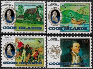 Cook Is. #829-32 MNH Set - AUSIPEX '84 Expo - Captain Cook