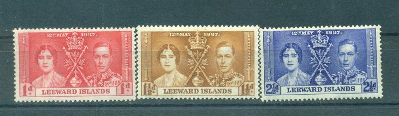 Leeward Islands sc# 100-102 mlh cat value $1.55