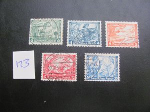 Germany 1933 USED SC B50a-55a SET VF/XF 150 EUROS  (173)