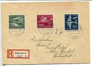 Adria Dienstpost - Cover racc. from Udine to Koln on 6.3.44