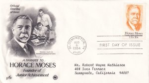 1984, Honoring Horace Moses, Art Craft/PCS, FDC (E12719)