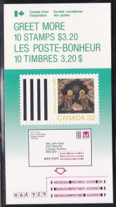 Canada Booklet 1225a - Christmas 1988