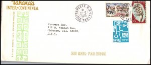 French Polynesia Hotel Tahara'a to Chicago,IL 1970 Cover