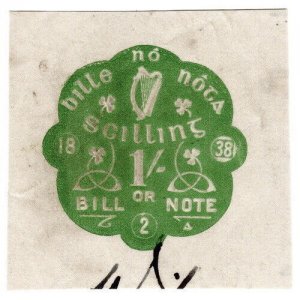 (I.B) Ireland Revenue : Bill or Note 1/-