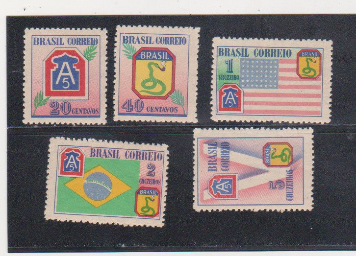 BRAZIL Scott #635-639 MLH 2019 SCOTT CATALOGUE VALUE $18.00