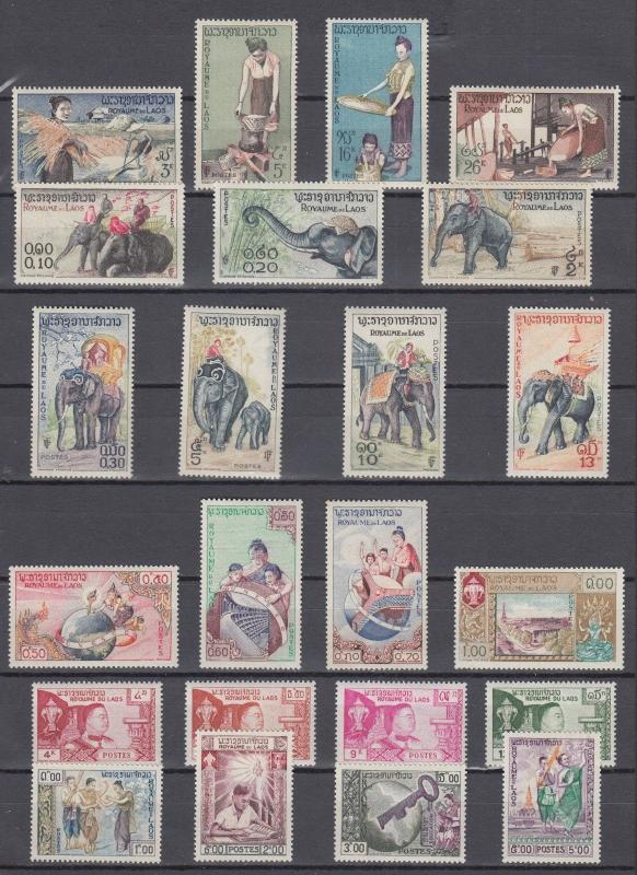 Laos 1951-1968 100% Complete Collection MNH Luxe (plus 14 Souvenir Sheets MNH)