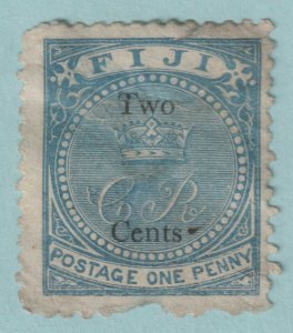 FIJI 18 USED - BROKEN  T  OVERPRINT VARIETY - FAULTY SPACEFILLER QUALITY - TMZ