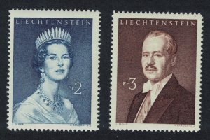 Liechtenstein Princess Gina Crown Prince Hans Adam 1960 MNH SC#357-358