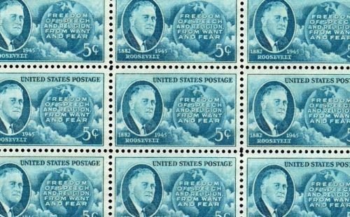 1946 - FDR & GLOBE - #933 Full Mint -MNH- Sheet of 50 Postage Stamps