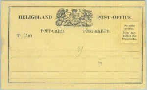 89242 - GERMANY Heligoland  - Postal History - STATIONERY Formular CARD H&G # 9