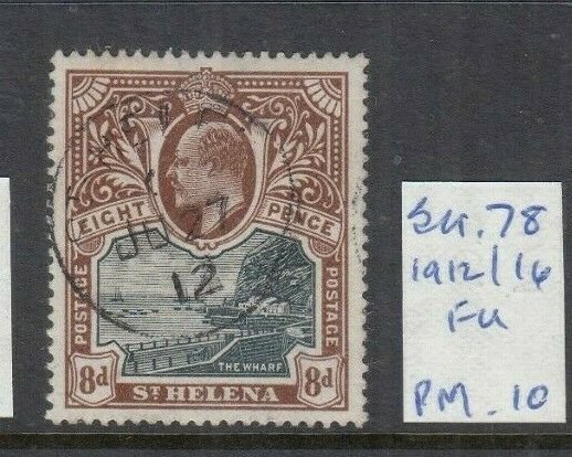 ST HELENA 1912 8D BLACK/ DULL PURPLE MINT SG78