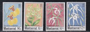 Montserrat # 554-557, Orchids, Mint NH, 1/2 Cat.