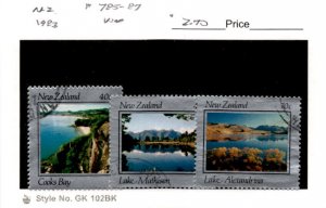 New Zealand, Postage Stamp, #785-787 Used, 1983 Lakes (AC)