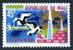 Mali 103, MNH. Michel 155. EUROPAFRICA 1967.Birds, New buildings Map.