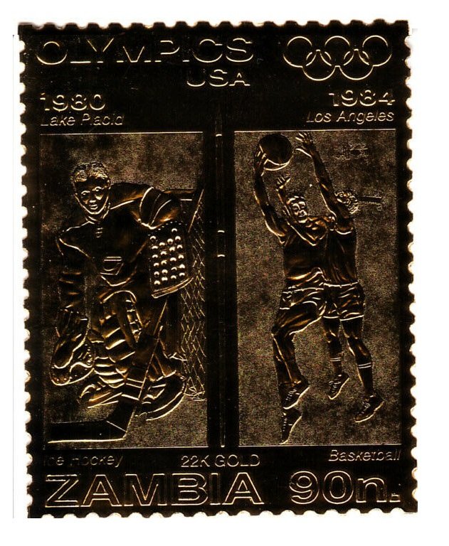 1984 Zambia E317gold 1984 Olympic Games in Los Angeles 8,00 €