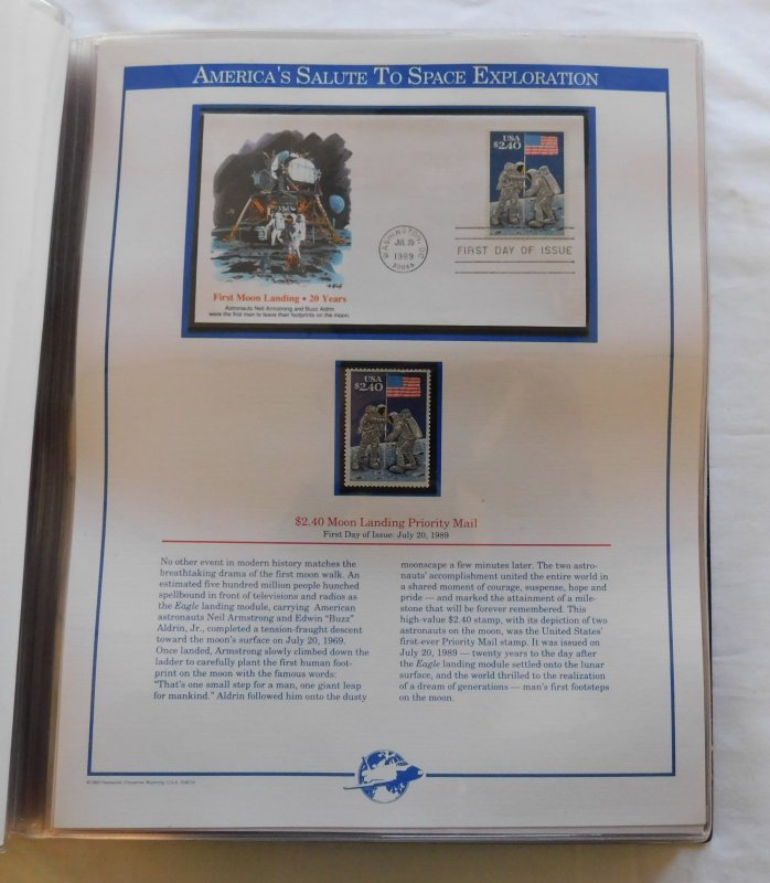 America's Salute to Space Exploration, Fleetwood First Day Covers w/ Min...