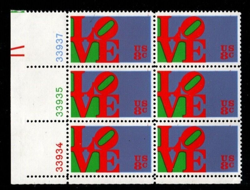 ALLY'S STAMPS US Plate Block Scott #1475 8c LOVE [6] MNH F/VF [F-51 LL]