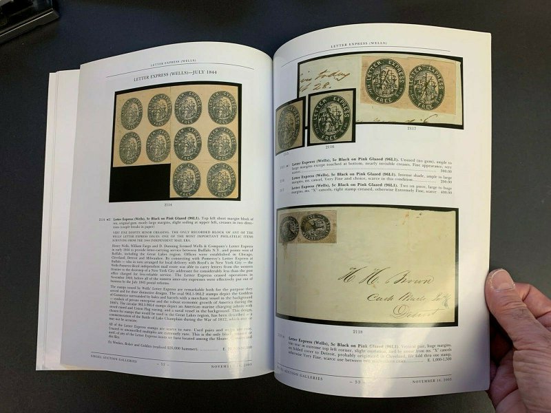 U.S. Stamps Issued Before July 1845, Robert A. Siegel, Sale #868, Nov. 14, 2003