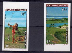 French Polynesia 1974Sc#275/276 GOLF Set (2) IMPERFORATED  MNH