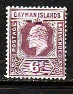 Cayman Is.-Sc#26- id9-unused light hinged 6p KEVII-1907-9-