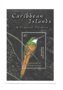 Dominica 2001 Birds S/S Sc 2316 MNH C5