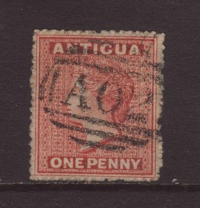 1867 Antigua 1d Vermilion Wmk Small Star Sideways Fine Used SG7b