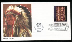 US 3873b Art of the American Indian Kutenai Parfleche UA Fleetwood cachet FDC