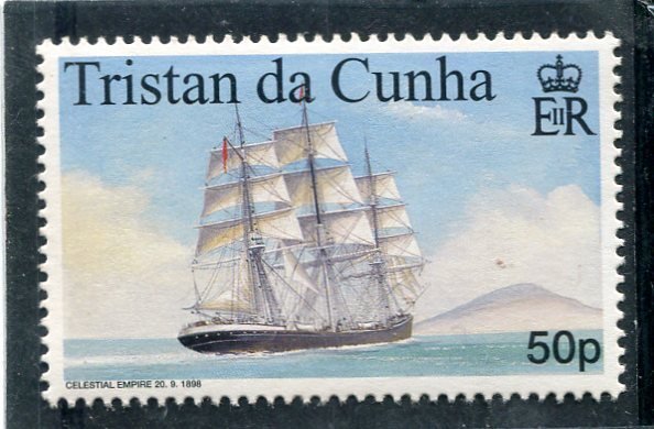 Tristan Da Cunha 1978 SAILBOAT Celestial 1807 1 value Perforated Mint (NH) Scott