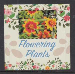 St Kitts 957 Flowers Souvenir Sheet MNH VF