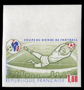 France, 1950-Present #1829 (YT 2209) Cat€70, 1982 World Cup, imperf. sheet ...