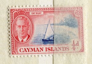 CAYMAN ISLANDS; 1950s early GVI Pictorial issue fine MINT MNH 1/4d. value