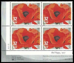 PCBstamps   US #3069 PB $1.28(4x32c) Georga O'Keeffe, MNH, (PB-3)