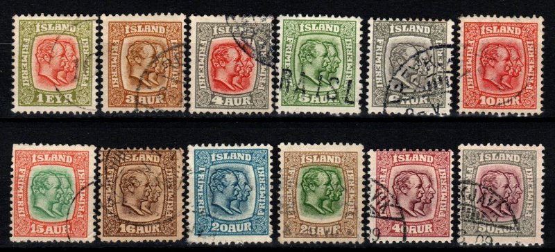 Iceland #71-82 F-VF Used CV $100.90 (X4248)