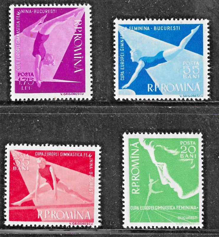 Romania (1957) - Scott # 1155 - 1158,   MH