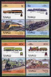 TUVALU - 1984 - Locomotive, 1st Series - Perf 8v Set - Mint Never Hinged