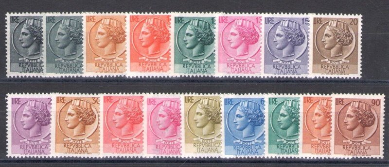 1955-1960 Republic Italian,Series Ordinary,Stamps Syracuse,Wireless