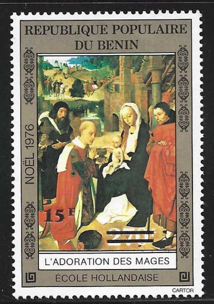 [S1147] Benin Scott # C310 1983 MNH Christmas Overprint Surcharge