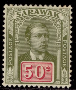 SARAWAK EDVII SG60, 50c olive-green & carmine, M MINT. Cat £15.