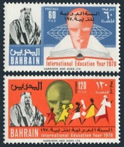 Bahrain 180-181,MNH.Michel 188-189. Education Year IEY-1970.Emblem,students.