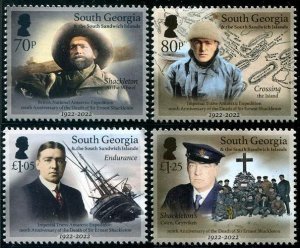 2021 South Georgia Ernest Shackleton (4) (Scott 657-60) MNH