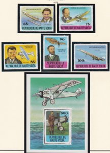 Burkina Faso # 462-466, 467, History of Aviation, Mint NH, 1/2 Cat.