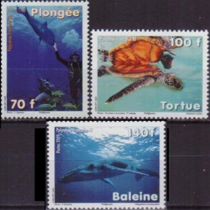 FR.POLYNESIA 2009 - Scott# 1008-10 Marine Life Set of 3 NH